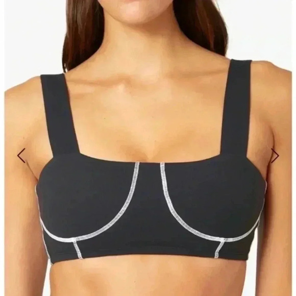 WeWoreWhat Corset Top in Brushed Poly Black New With Tag - Picture 5 of 6